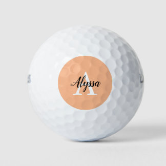 Bolas de golf elegantes de guion monográfico de Pe