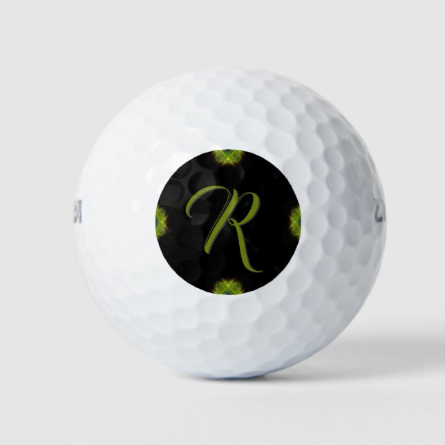 Bolas de golf en monograma de personalizado (Anverso)