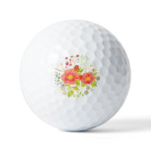 Bolas De Golf Floral Bouquet Con Texto