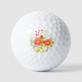 Bolas De Golf Floral Bouquet Con Texto