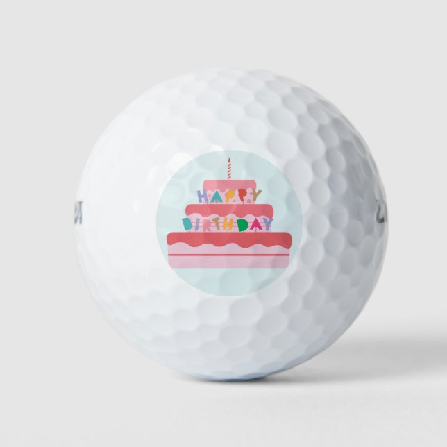 Bolas de golf Happy Birthday (Anverso)