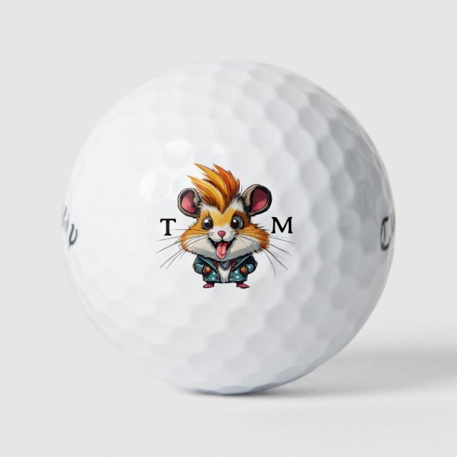 Bolas de golf Happy Hamster Callaway personalizada (Anverso)
