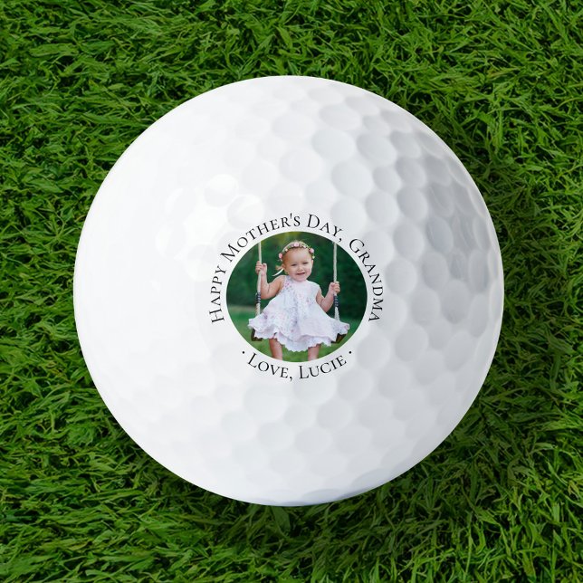 Bolas de golf Happy Mother's Day Grandma Photo (Subido por el creador)