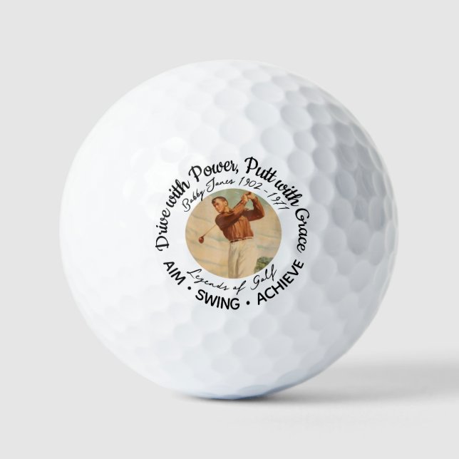 Bolas de golf Inspiradoras de Bobby Jones (Anverso)