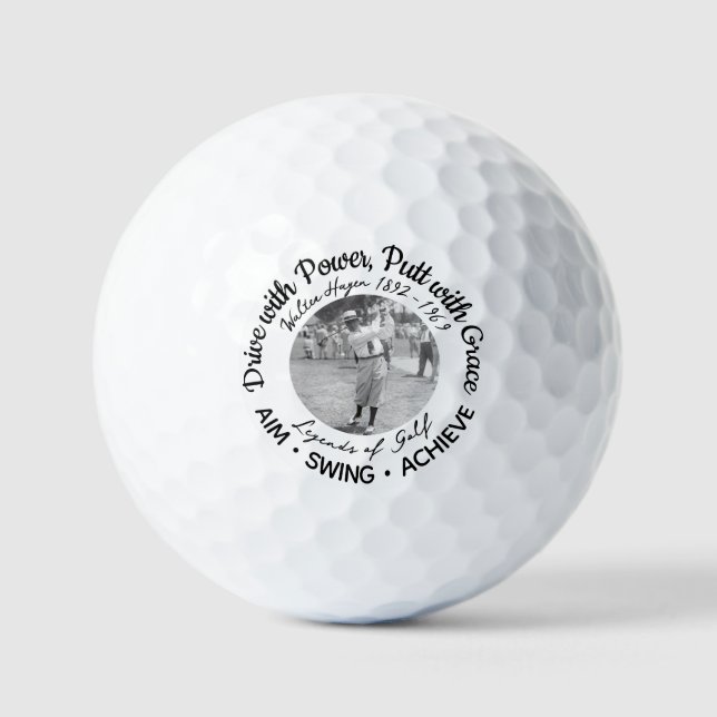Bolas de golf Inspiradoras de Walter Hagen (Anverso)