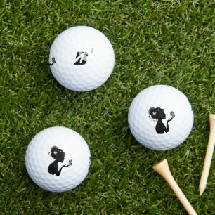 Bolas De Golf La mujer mariposas blancas