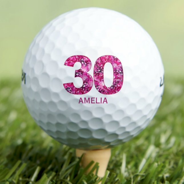 Bolas de golf modernas de 30 años 30 iniciales ros (Subido por el creador)