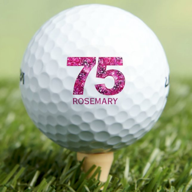 Bolas de golf modernas de 75 años 75 iniciales ros (Subido por el creador)