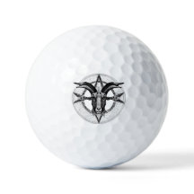 Bolas de golf monocromas de Baphomet
