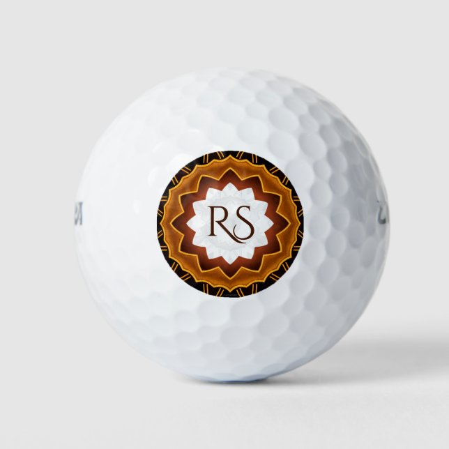 Bolas de golf monogramadas Art Deco (Anverso)