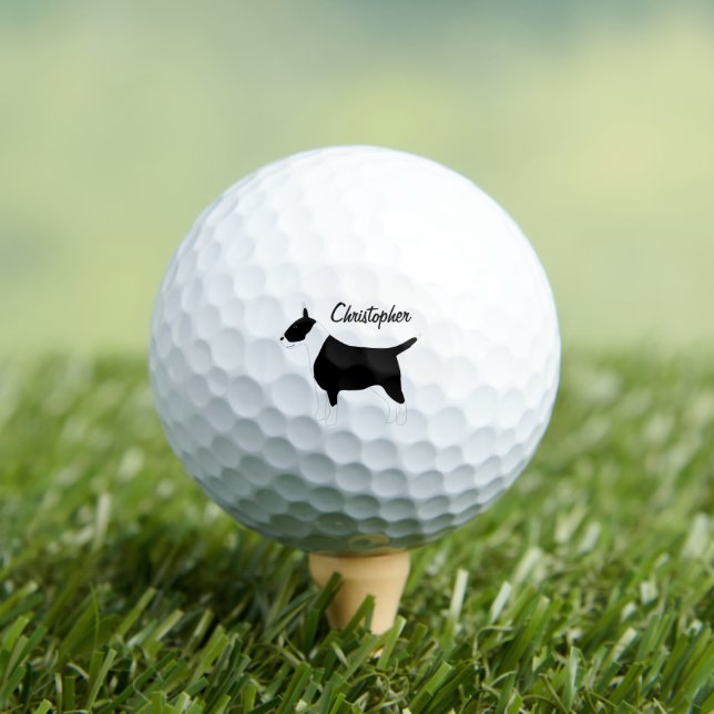 Bolas de golf Monogrammed Staffordshire Bull Terri (Camiseta in situ)