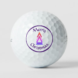 Bolas de golf navideñas de Feliz por dalDesignNZ