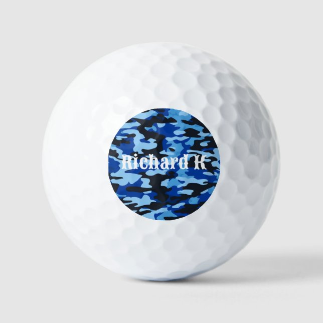 Bolas de golf Navy/Black Camo - Logo/foto de Perso (Anverso)