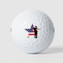 Bolas de golf patrióticas con bandera estadouniden