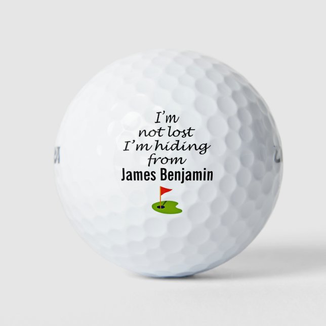 Bolas de golf perdidas| Chistes| Personalizable (Anverso)