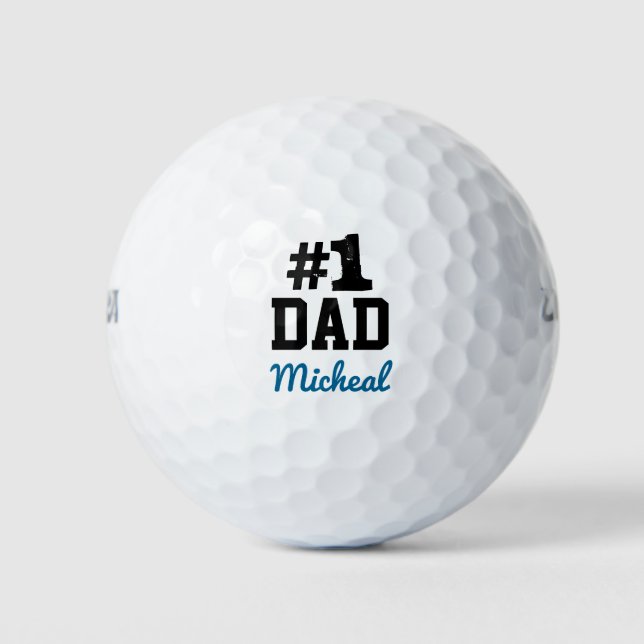 Bolas de golf personalizadas # 1 Dad (Anverso)