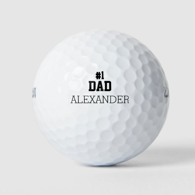 Bolas de golf personalizadas #1 Dad (Anverso)
