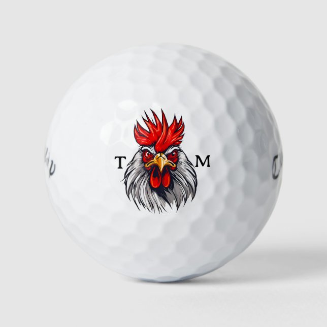 Bolas de golf personalizadas Angry Rooster Callawa (Anverso)