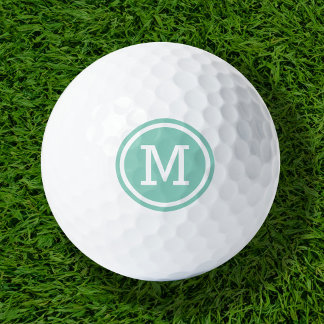 Bolas de golf personalizadas Aqua Monogram