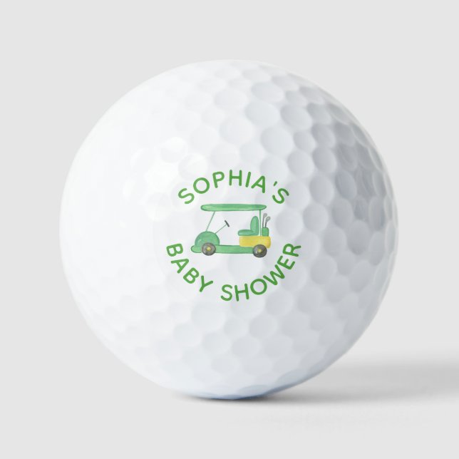 Bolas de golf personalizadas Baby Shower (Anverso)