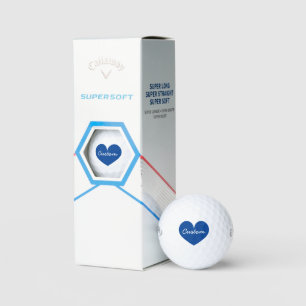 Bolas de golf personalizadas Callaway con corazón