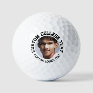 Bolas de golf personalizadas College Font Text Pho