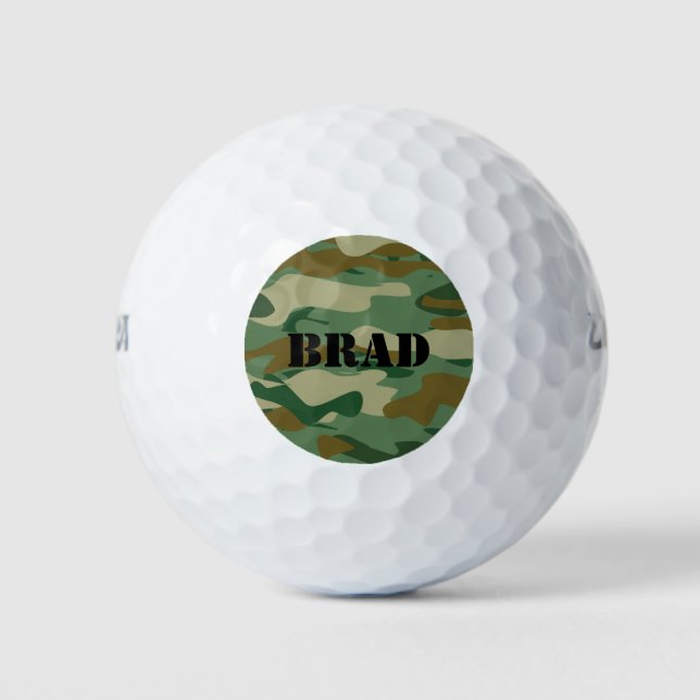 Bolas de golf personalizadas con color de camo ver (Anverso)