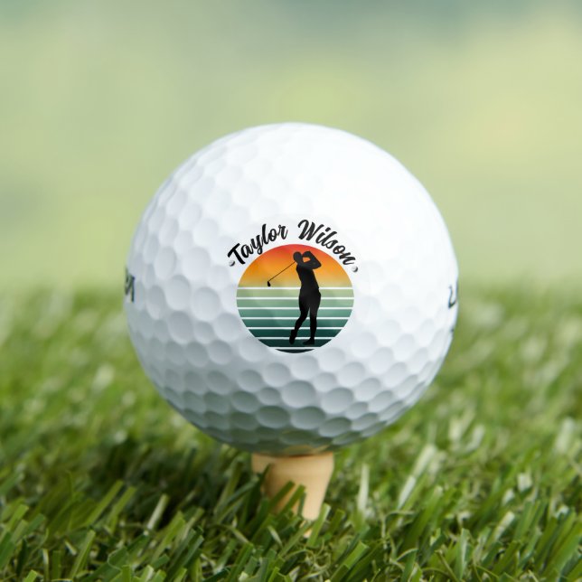 Bolas de golf personalizadas con diseño de atardec (Camiseta in situ)