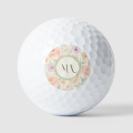 Bolas de golf personalizadas con diseño floral pas
