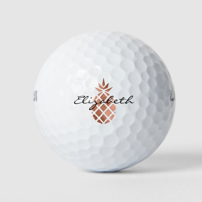 Bolas de golf personalizadas con guión de piña de  (Anverso)
