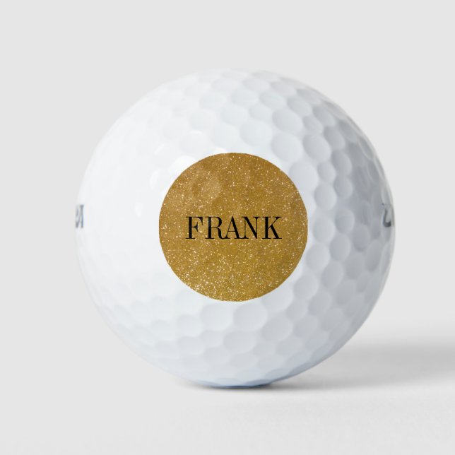 Bolas de golf personalizadas con monograma de purp (Anverso)