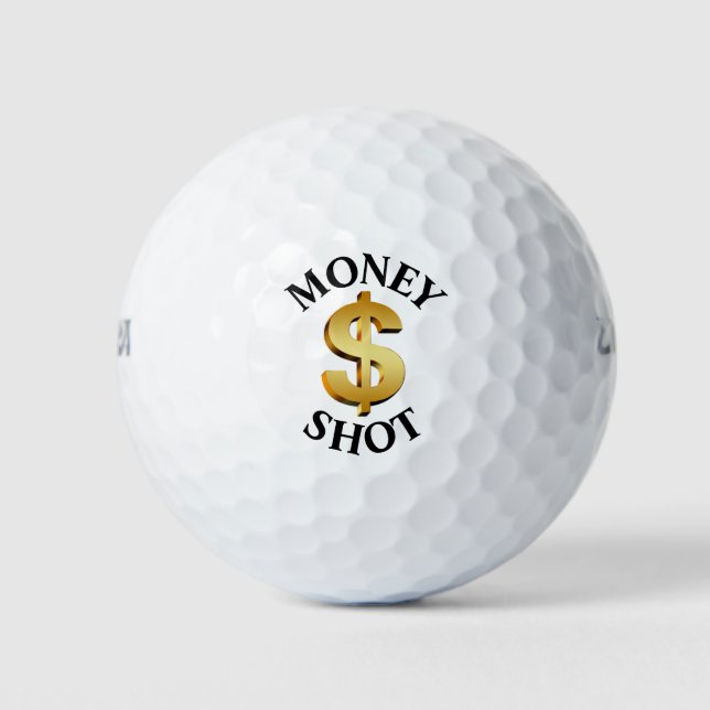 Bolas de Golf Personalizadas con Símbolo de Dólar  (Anverso)
