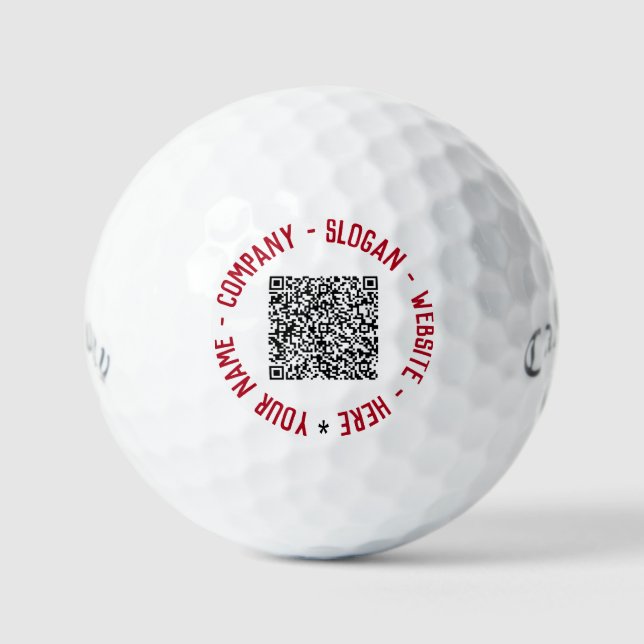 Bolas de Golf Personalizadas con Texto de Código Q (Anverso)