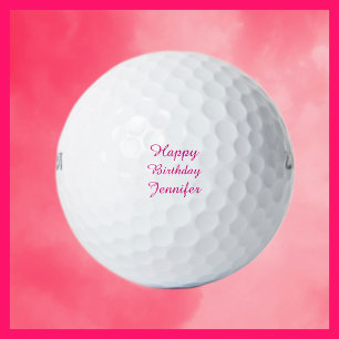 Bolas de golf personalizadas, cumpleaños para ella