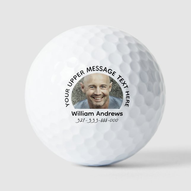 Bolas de golf personalizadas de 3 líneas de texto  (Anverso)