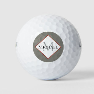 Bolas de golf personalizadas de color rojo grisáce