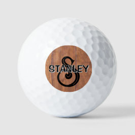 Bolas de golf personalizadas de estilo rústico de
