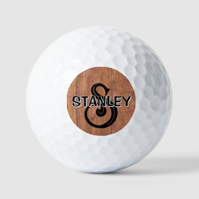 Bolas de golf personalizadas de estilo rústico de  (Anverso)