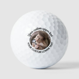 Bolas de golf personalizadas de letra y foto escri