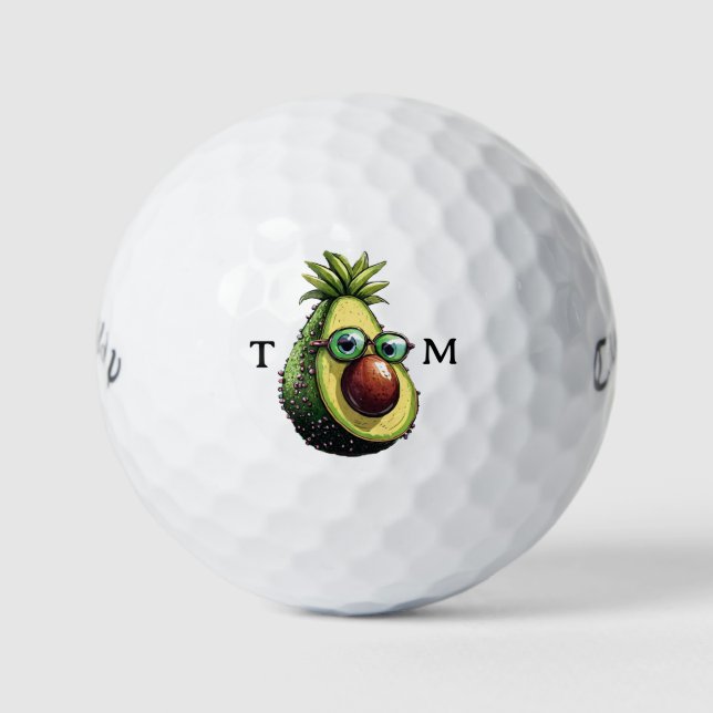 Bolas de golf personalizadas de Punk de aguacate C (Anverso)