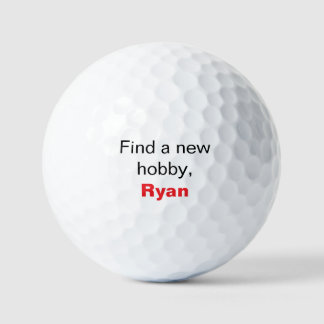 Bolas de golf personalizadas divertidas con nombre