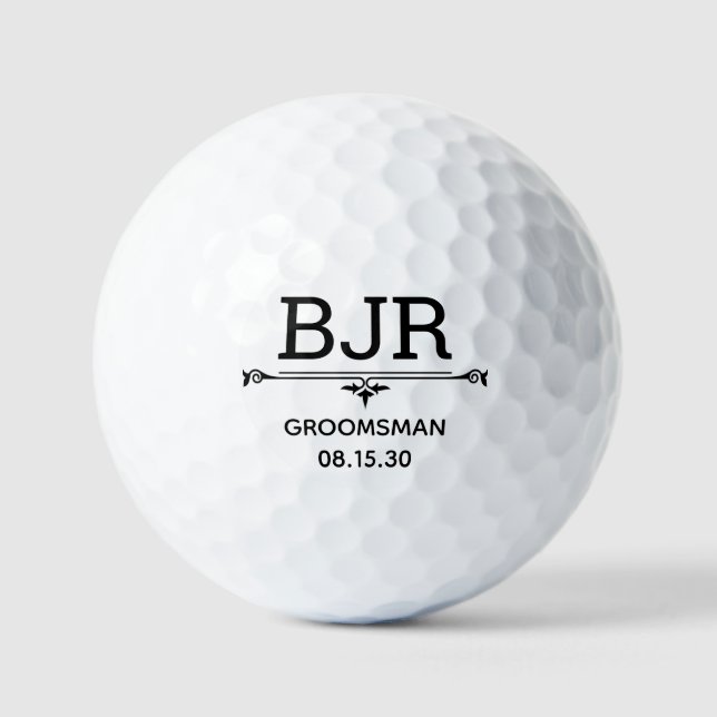 Bolas de golf personalizadas Groomsman (Anverso)