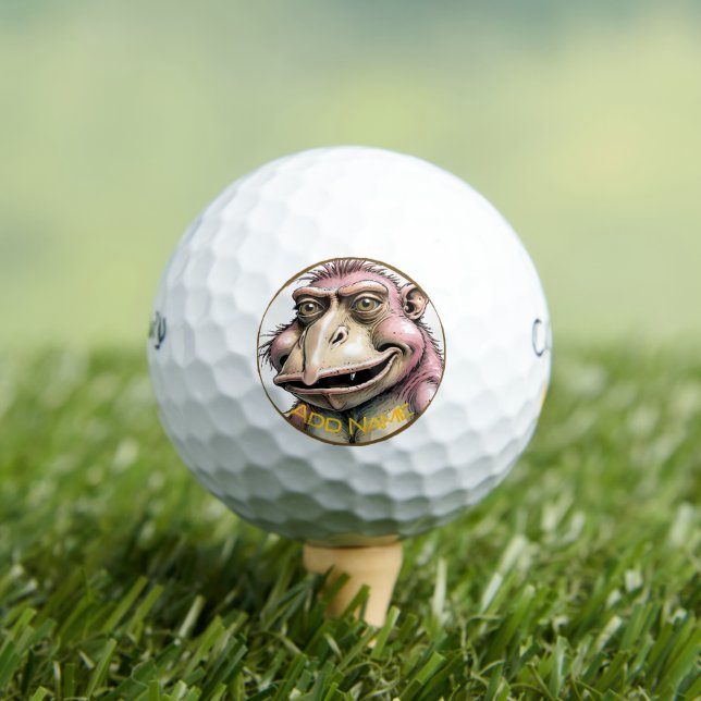 Bolas de golf personalizadas Happy Monkey Callaway (Camiseta in situ)