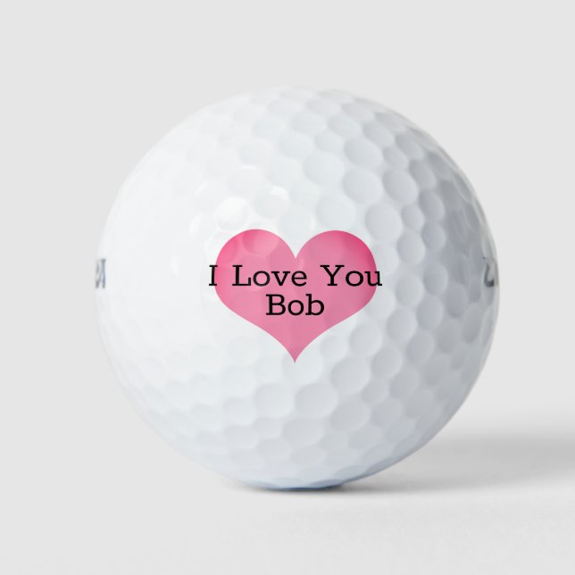 Bolas de golf personalizadas Love Heart (Anverso)