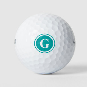 Bolas de golf personalizadas monograma verde azula