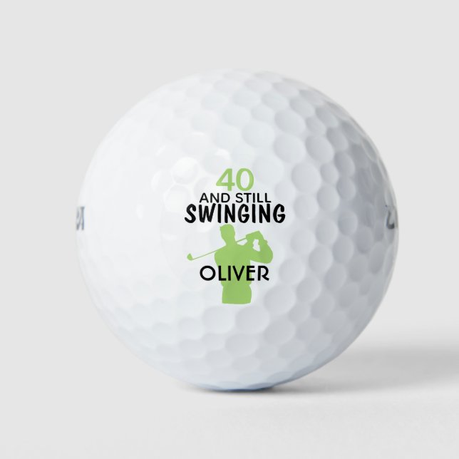 Bolas de golf personalizadas para los 40 años (Anverso)