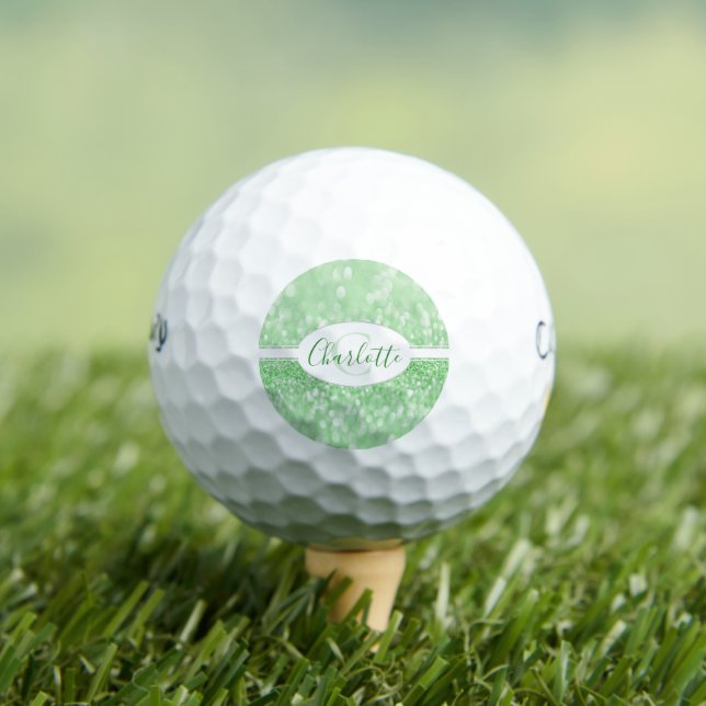 Bolas de golf personalizadas para Purpurinas verde (Camiseta in situ)