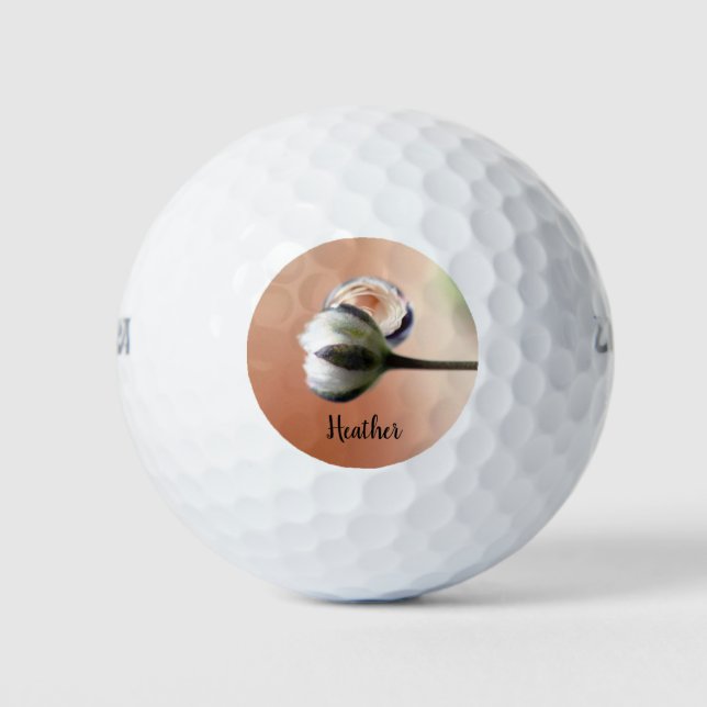 Bolas de golf personalizadas Peach Rosa Droplet (Anverso)