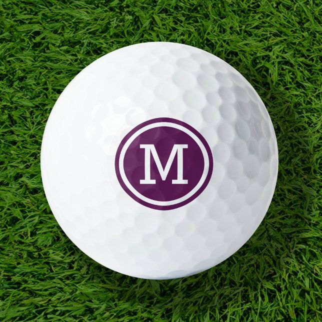 Bolas de golf personalizadas Plum Purple Monograma (Subido por el creador)