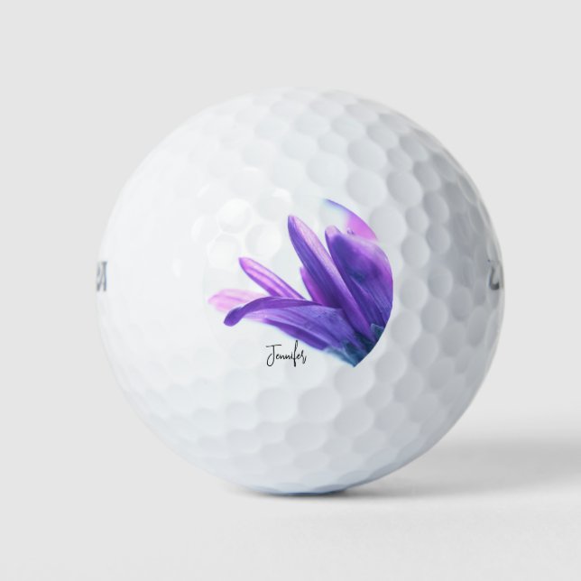 Bolas de golf personalizadas Purple Petals (Anverso)